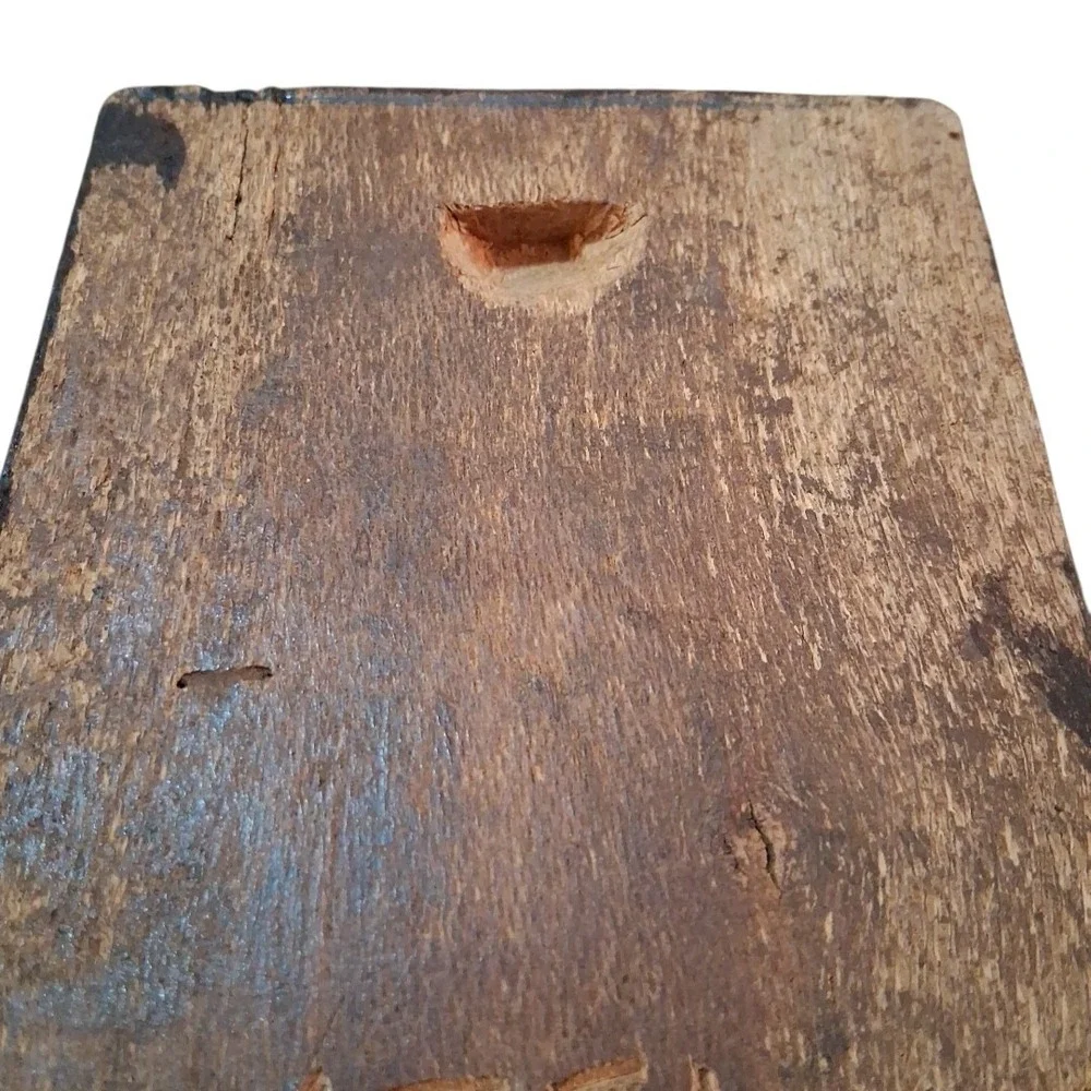 Folk Art Rustic Primitive Woman Figure Hand Carved Wooden Wall Panel Signed 12